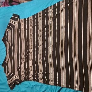 Women's Comfy Ava & Viv T-Shirt Style Dress, Black and White, Size 3X